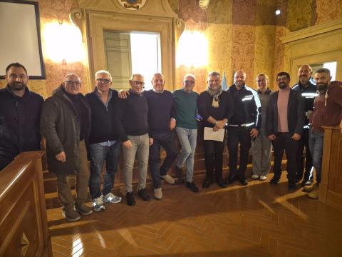 Il sindaco con i firmatari dell'intesa