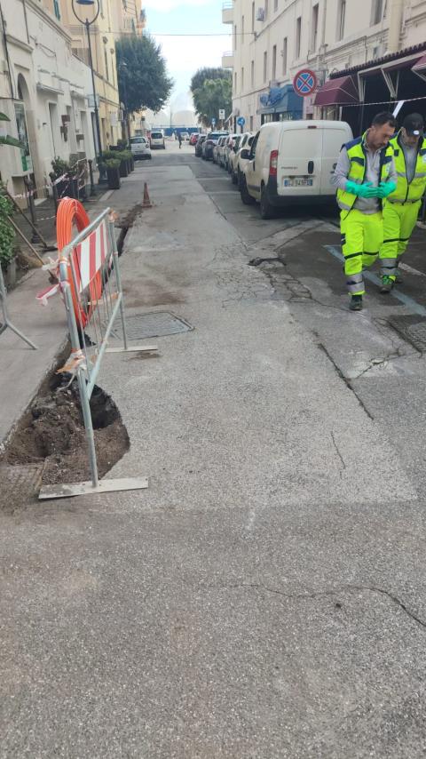 L'intervento in via Manetti