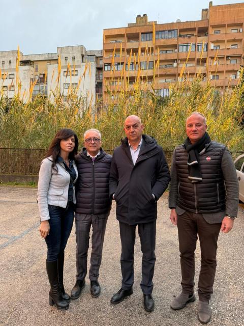 Un momento del sopralluogo