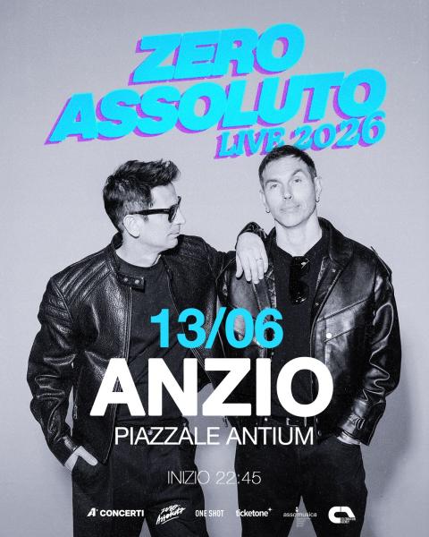L'annuncio del concerto di Zero Assoluto