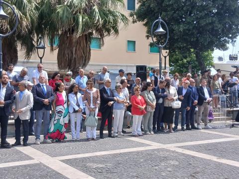 Consiglieri e assessori alla cerimonia del 2 giugno