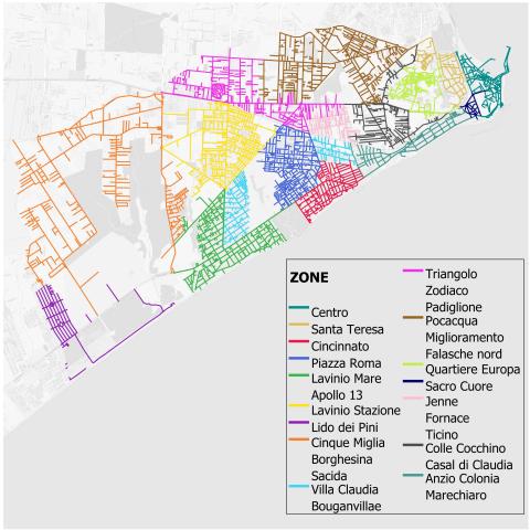 Le zone di Anzio 