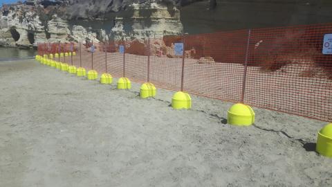 La recinzione nell'area dell'Arco Muto