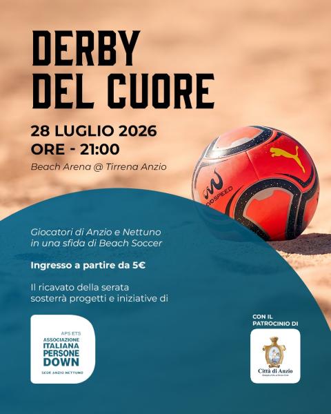 La locandina del derby del cuore