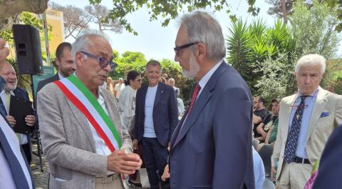 Il sindaco Lo Fazio all'inaugurazione dell’Ospedale e della Casa di Comunità di Anzio