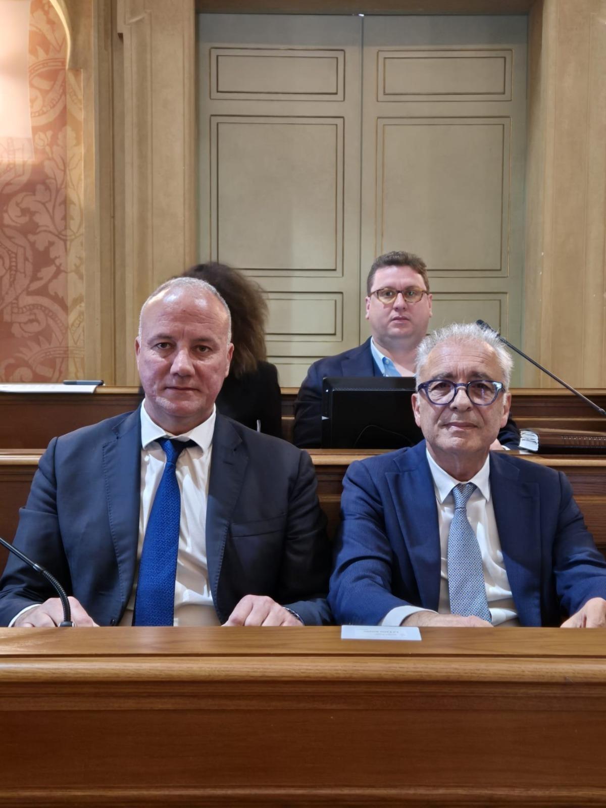 Il sindaco Aurelio Lo Fazio e l'assessore Antonino Buscemi