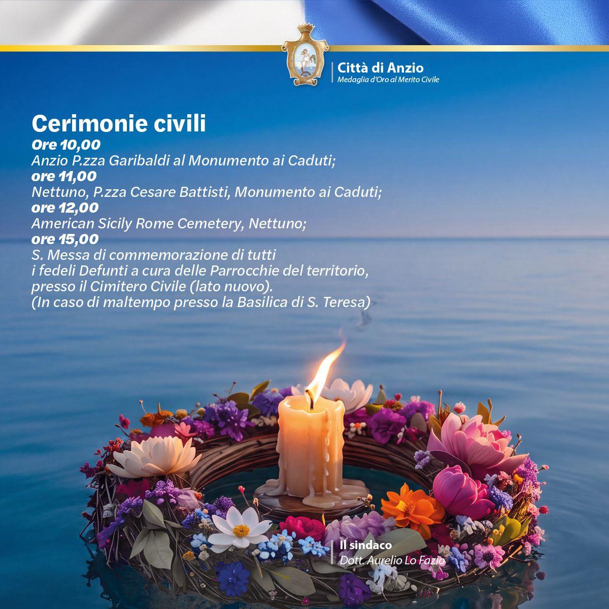 Il programma delle cerimonie